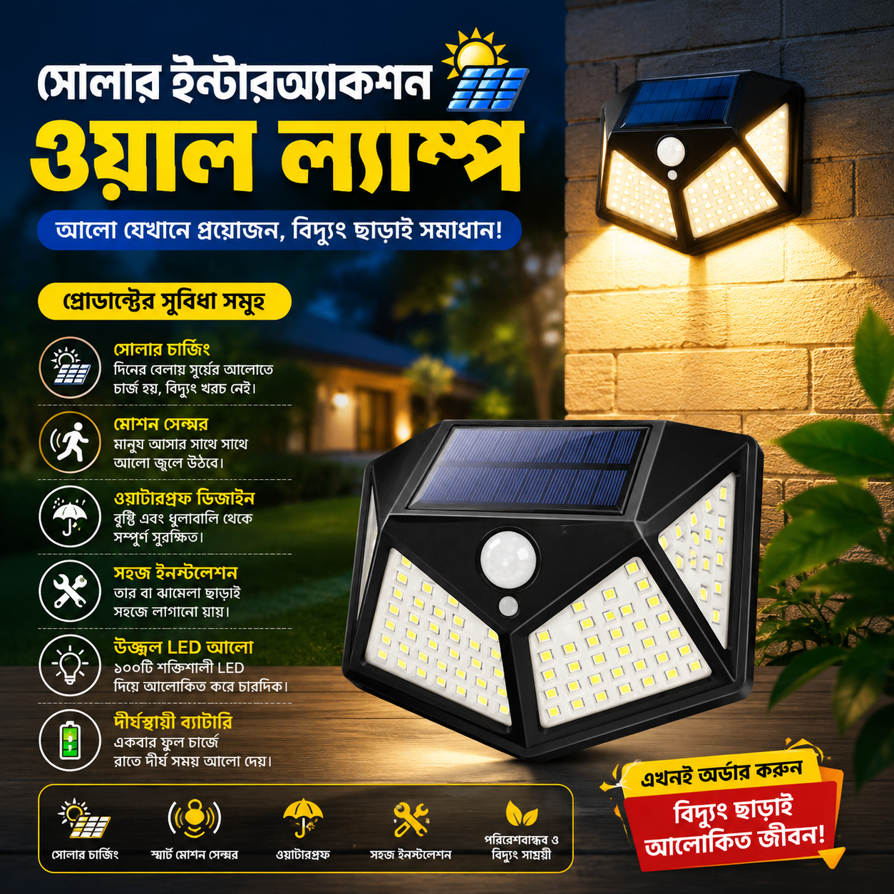 Solar Interaction Wall Lamp