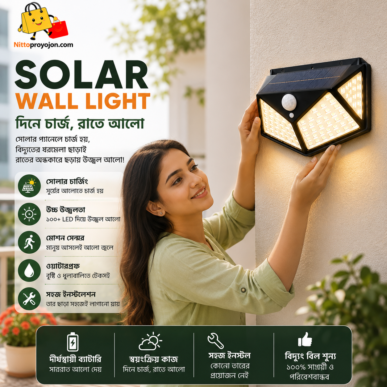 Solar Interaction Wall Lamp - Image 2